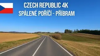 Driving in Czech Republic from Sp&aacute;len&eacute; Poř&iacute;č&iacute; to Př&iacute;bram
