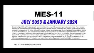 MES 11 SOLVED ASSIGNMENT 2024 / IGNOU MES 11 SOLVED ASSIGNMENT 2024 / pdf watsapp 8228091239