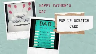 DIY : POP UP SCRATCH CARD || FATHER'S DAY