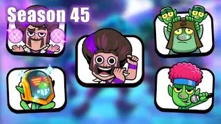 ALL Season 45 Emotes In Clash Royale! | Goblin Party Season Emotes!
