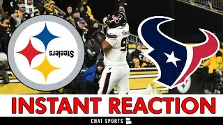 Texans vs. Steelers INSTANT REACTION + Stats, Box Score & Highlights | Texans Defense DOMINATES