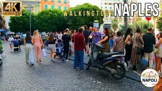 Walking Tour Napoli - Italy Quartieri, Carita, Montesanto 4K UHD #walkingtour #naples #