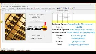 CMA Version 4 Software | How Install Comprehensive Meta-Analysis