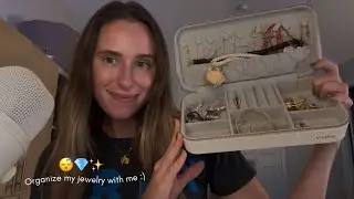 ASMR Organize my ENTIRE Jewelry Collection With Me 💎(tingly metal, rummaging sounds, andwhispers)