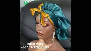 Reversible double layer satin silk head tie bonnets full in stock