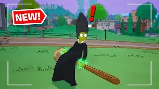 Fortnite NEW Witch Marge Boss Gameplay + Mythic Weapon - Where to Find Witch Marge Boss Simpsons