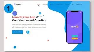 #1 Complete Responsive App Landing Page Website using Html and Css and Bootstrap