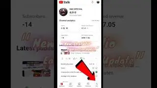 😍🔥 Yt Studio New Update 2023  | Yt Studio Interface Changed #shorts #ytstudio #youtubeupdate #recap