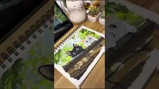 Realxing Beautiful Acrylic painting Satisfied#beginnersfriendly #shortvideo#acrylicpainting#art