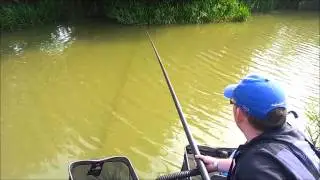 Fishing sloppy ground bait and red maggot up in the water.
