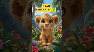 Wild Animals & Sounds for Kids | Toddler Learning Video #shorts #kids #cute #cuteanimals #animals