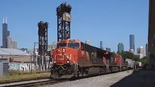Railfanning Amtrak, CN At 21st St And The BNSF Racetrack At Kedzie Ave, Chicago, IL 8-31-25
