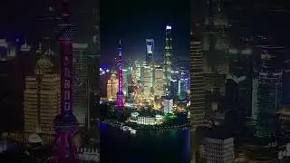 Shanghai's Nighttime Skyline ||  #chinatour