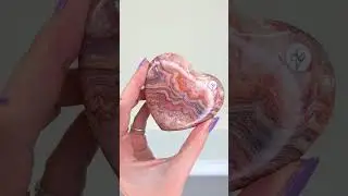 Crazy Lace Agate heart 🤍✨ uplifting, warm and grounding Indonesian piece. On E T ♡ Y