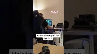Asking my boyfriend to tie my hair 😳