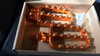 2023 KTM 390 adventure flat foot peg upgrade #KTM390footpegs #offroadriding #nicecnc