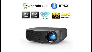 EUG Wireless 1080P Full HD Projector with Bluetooth 2020 New Support 4K 5G WiFi LCD Video Projector