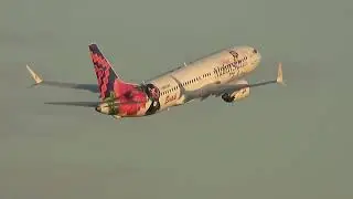 BATIK MALAYSIA 737.MAX8 SPEC LIVERY TAKE OFF RWY34 YMML AT KILO FULL LENGTH🛫🛫🛫🛫🛫