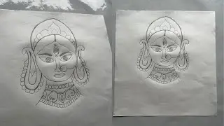 Maa Durga Pencil Drawing Tutorial ✏️ | Step-by-Step Easy Drawing for Beginners | Navratri Special 🙏✨