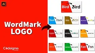 10 Modern Wordmark Logo Design | 1 | Adobe Illustrator CC | Codeigma Learning