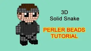3D Hama Beads Perler beads Solid Snake Metal Gear Solid PSX