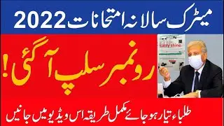 Roll Number Slips For Matric Annual Exam 2022 BISE All Board | Download SSC Roll Number Slips 2022