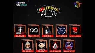 Youtubers Battle Season 1 | Pes 2021 | Mobile |