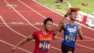 Su Bingtian breaks Asian games record with 9.92s - Asian Games 2018 100m Final