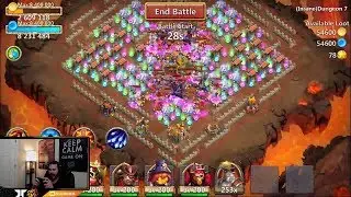 INSANE Dungeon 7-5 With 12/12 Heroes Spirit Mage Castle Clash