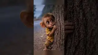 The little monkey on the cliff was so brave! It saved a whole carload of people from falling