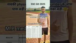 ssc gd medical cutoff #sscgd #medical #motivation #cisf #crpf #shortsfeed #itbp #mp #up #bihar #obc