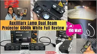 Is This the Brightest Auxilliary Lamp ? 🤨Dual Beam Projector (Review) -190 Watt ✅ #auxillarylight