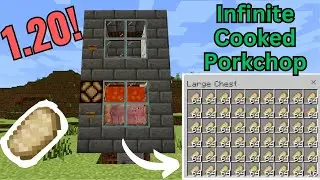 SIMPLE 1.20 AUTOMATIC PIG FARM TUTORIAL in Minecraft Bedrock (MCPE/Xbox/ PS4/Nintendo Switch/PC)