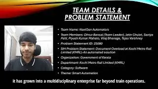 SIH 2025 NextGen Automators - Kochi Metro Rail Limited Document Overload Solution