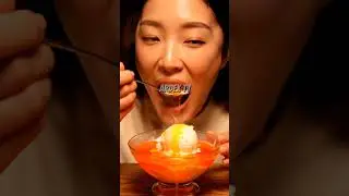 ASMR &mdash; Asian Girl Eats Melting Lava Ice Cream 🍦🔥