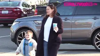Jennifer Garner Takes Her Son Samuel Affleck With Her To Drop Off Daughter Violet At School 2.1.17