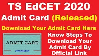 TS EdCET 2020 Rank Card (Released) - Know How To Check TS EdCET 2020 Result By Official Link