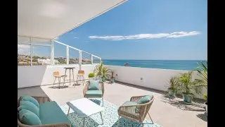 Beachfront penthouse, stunning sea views, beach west of Estepona city
