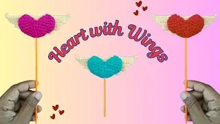 Crochet Heart with Wings | Valentine Project Ideas | Beginner crochet Tutorial | Club Crafteria