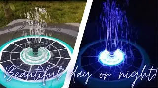 Amazon review: A solar birdbath fountain that comes on and works at night as well!