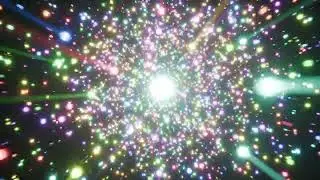 Blender Geometry Nodes ─ Colorful star warp effect
