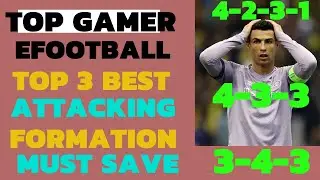 Top 3 best attacking formation football23, #top 3 best attacking game formation pes23