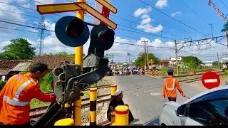 RUSAK? Perlintasan Kereta Api Cisauk Tangerang Selatan, Banten