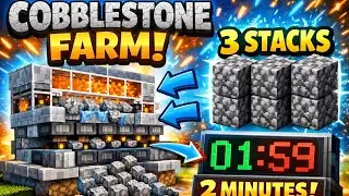 How to make a cobblestone farm in Minecraft easy #minecraft #viral #minecraftpe #denzelwashington 