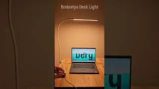 BROLAVIYA Overhead Flexible LED Desk Lamp with Clamp, 3 Modes, 10 Brightness.