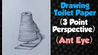 How To Draw Toilet Paper Roll In 3 Point Perspective Easy || Perspective Academy