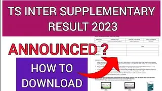 TS Inter Supply Result 2023 | How To Check TS Inter Result 2023