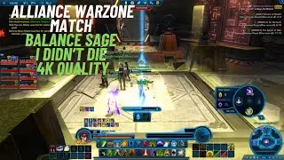 SWTOR PVP Alliance Warzone Match Balance Sage we lost but I was great didn't die
