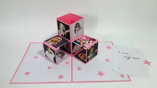 Triple Pop Up Cube Card Tutorial | 3D pop up card | DG Handmade