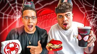 TRYING The NEW Spider-Man Meal From Burger King 🔥
